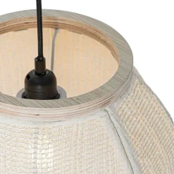 Qazqa hanglampen rob wit e27