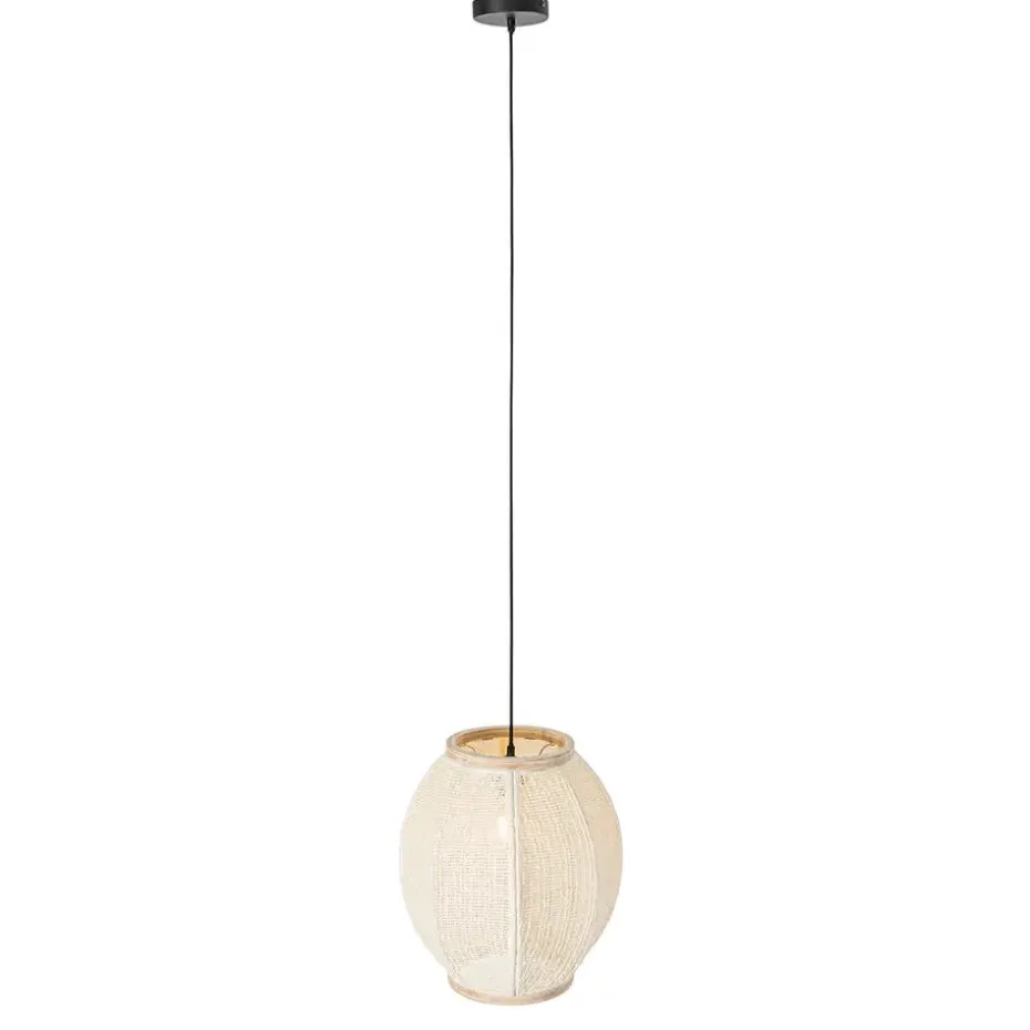 Qazqa hanglampen rob wit e27