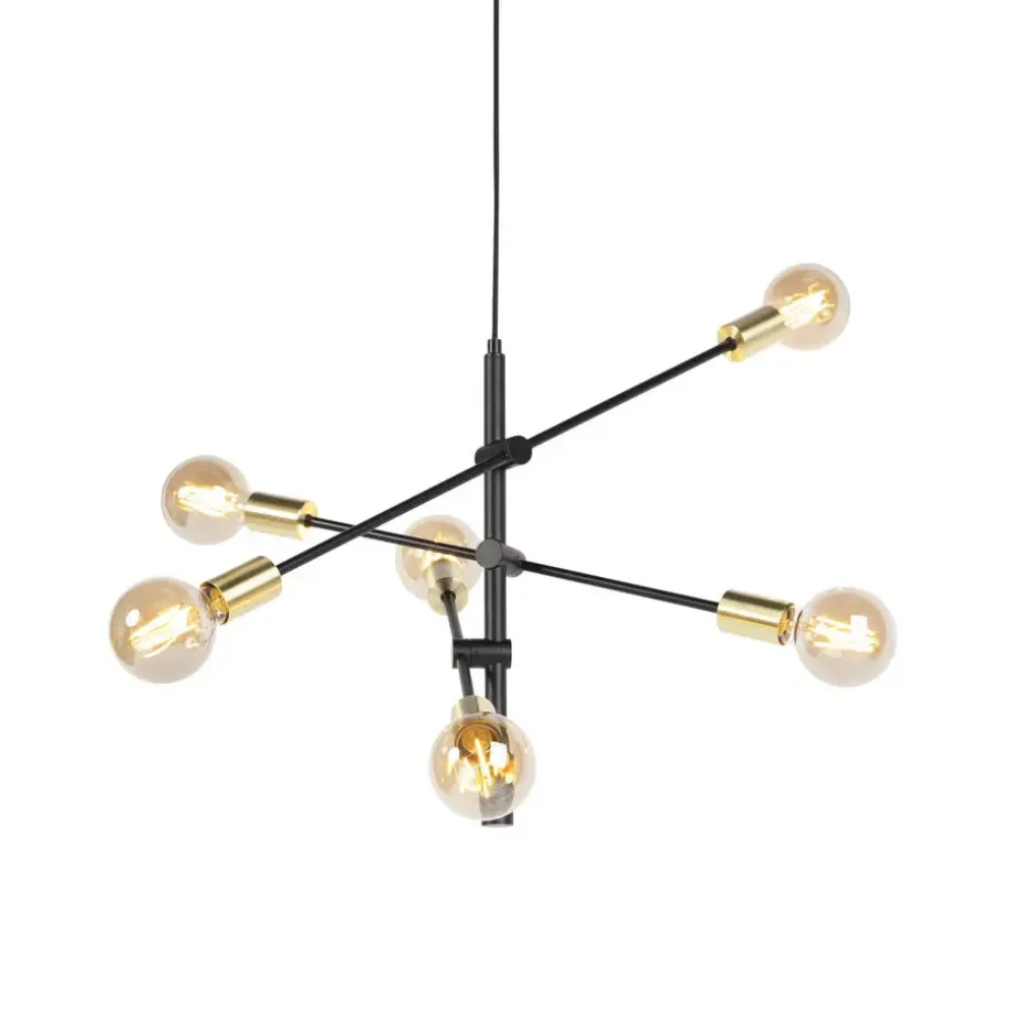 Qazqa hanglampen sydney goudkleurig e27