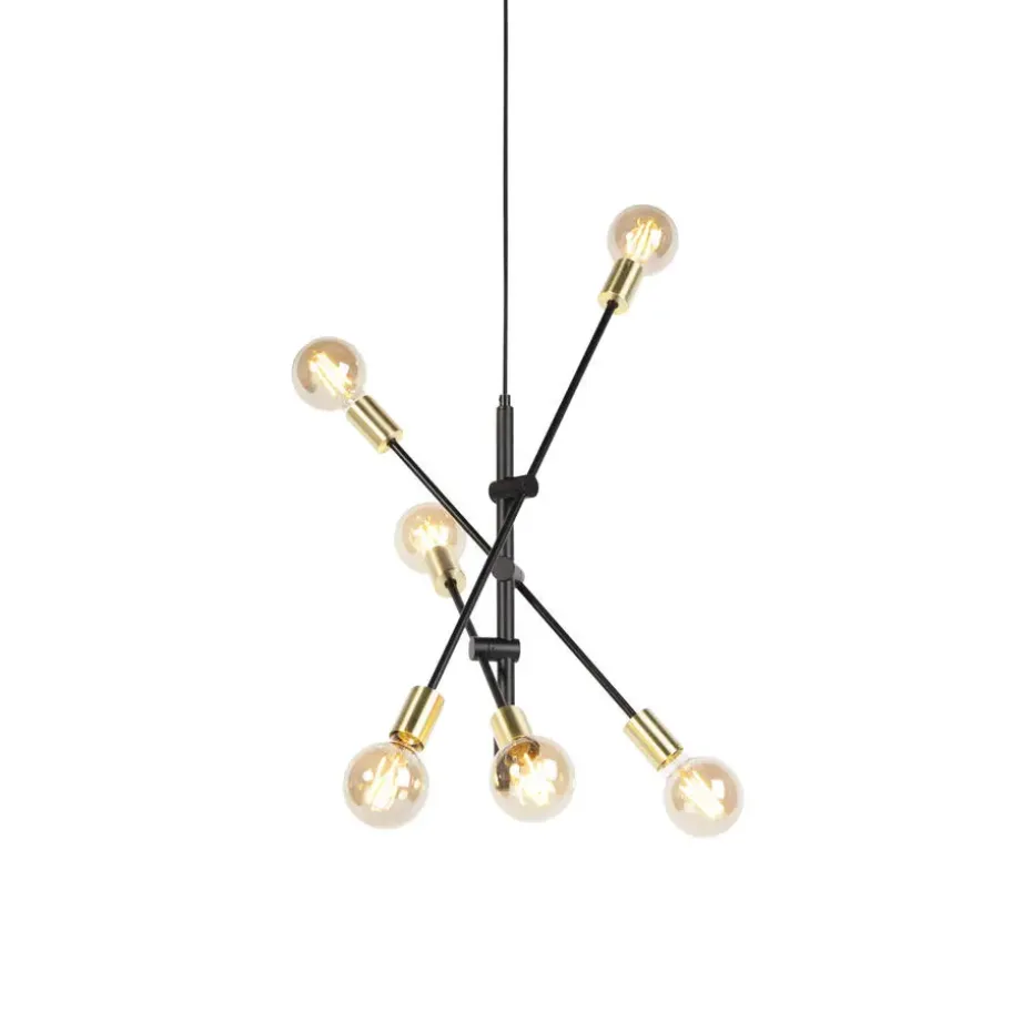 Qazqa hanglampen sydney goudkleurig e27