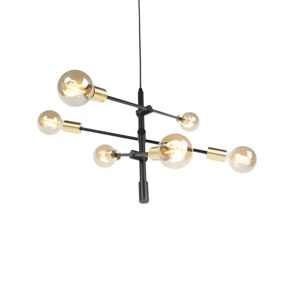 Qazqa hanglampen sydney goudkleurig e27