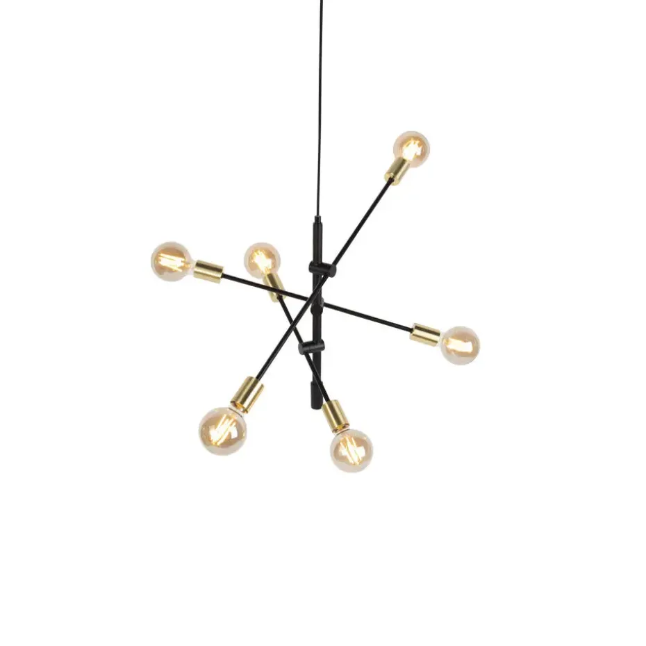 Qazqa hanglampen sydney goudkleurig e27