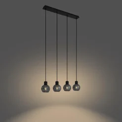 Qazqa hanglampen vidro grijs e27
