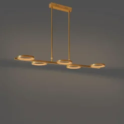 Qazqa hanglampen vive goudkleurig geïntegreerde led