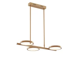 Qazqa hanglampen vive goudkleurig geïntegreerde led