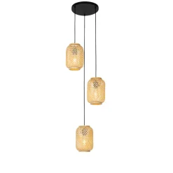 Qazqa hanglampen yvonne crème e27