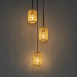 Qazqa hanglampen yvonne crème e27