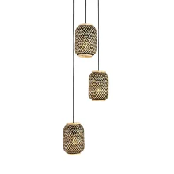 Qazqa hanglampen yvonne zwart e27