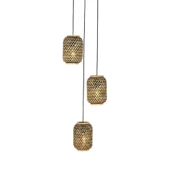Qazqa hanglampen yvonne zwart e27