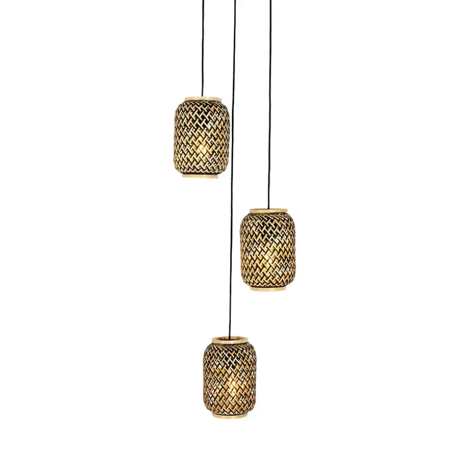 Qazqa hanglampen yvonne zwart e27