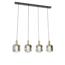 Qazqa hanglampen zuzanna grijs e27