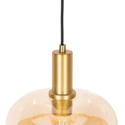 Qazqa hanglampen zuzanna oranje e27