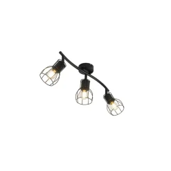 Qazqa opbouwspots botu zwart e14