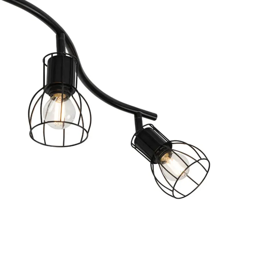 Qazqa opbouwspots botu zwart e14