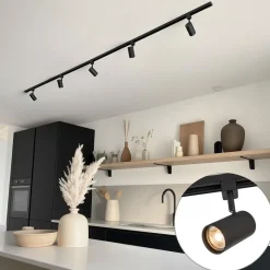 Qazqa opbouwspots iconic jeana zwart gu10