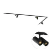 Qazqa opbouwspots iconic zwart gu10