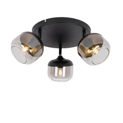 Qazqa opbouwspots kyan grijs e14