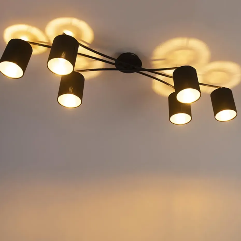 Qazqa opbouwspots lofty zwart e14
