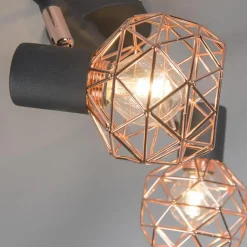 Qazqa opbouwspots mesh bruin e14