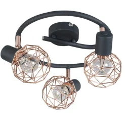 Qazqa opbouwspots mesh bruin e14