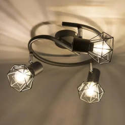 Qazqa opbouwspots mosh zwart e14