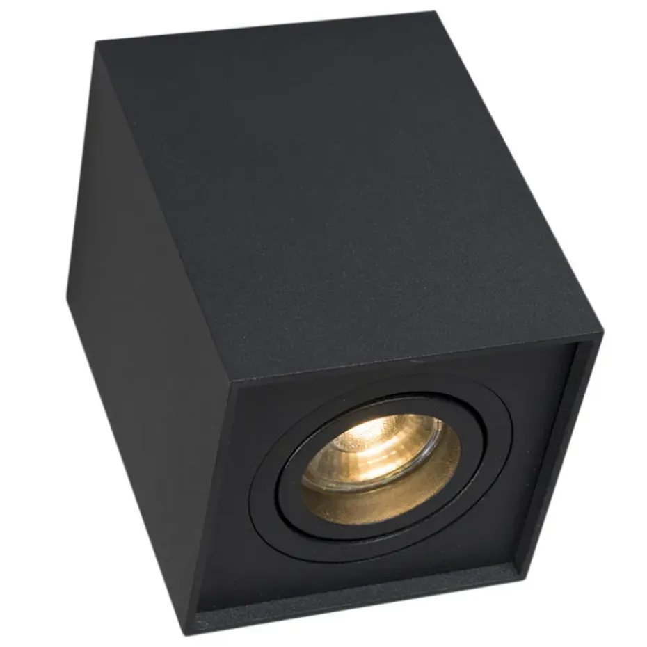 Qazqa opbouwspots quadro zwart gu10