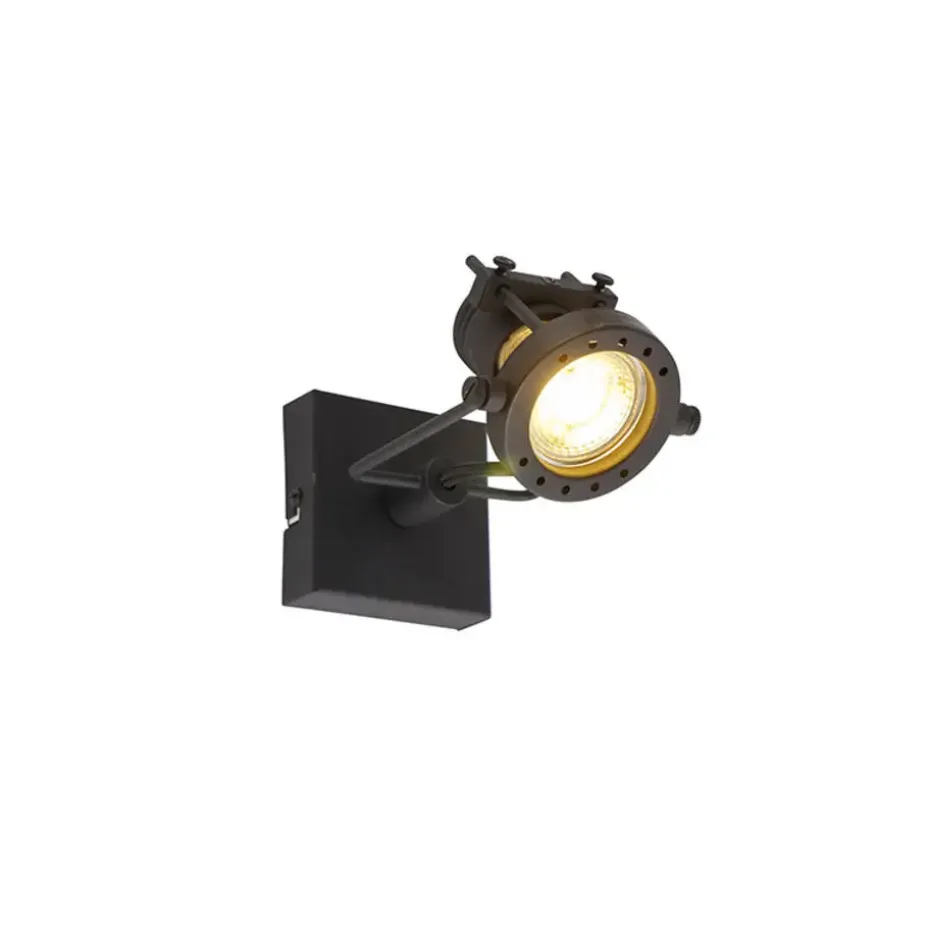 Qazqa opbouwspots suplux zwart gu10