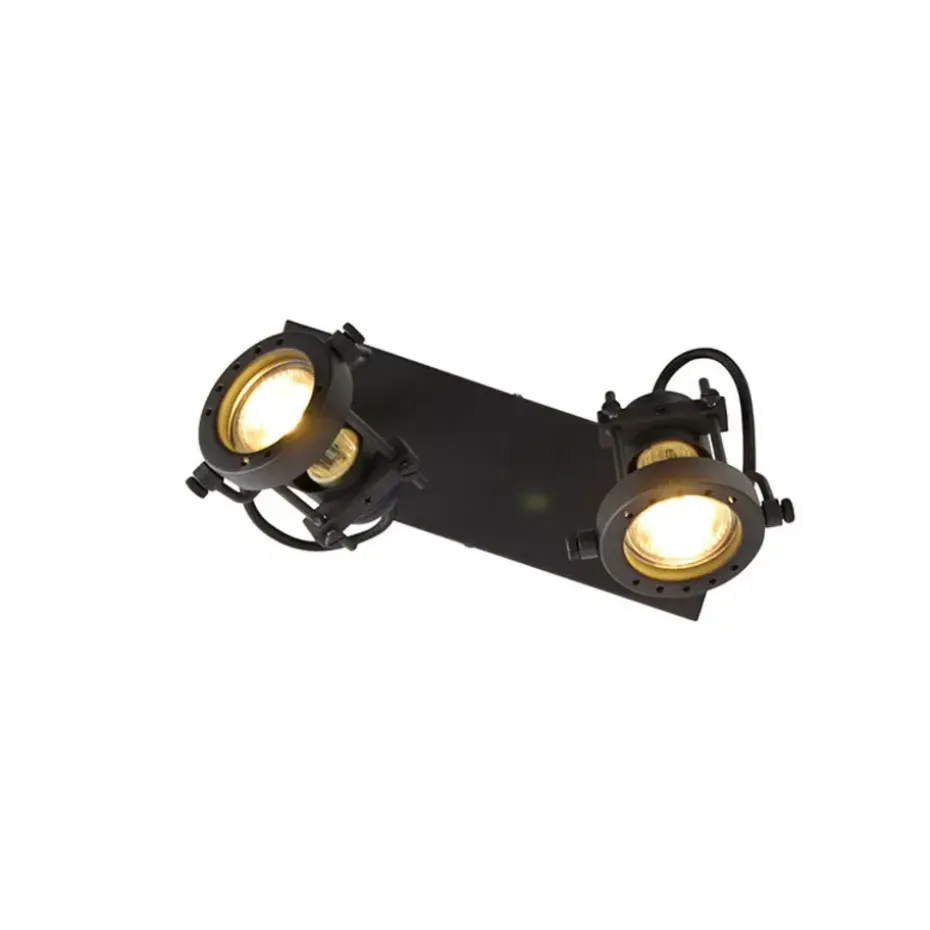 Qazqa opbouwspots suplux zwart gu10