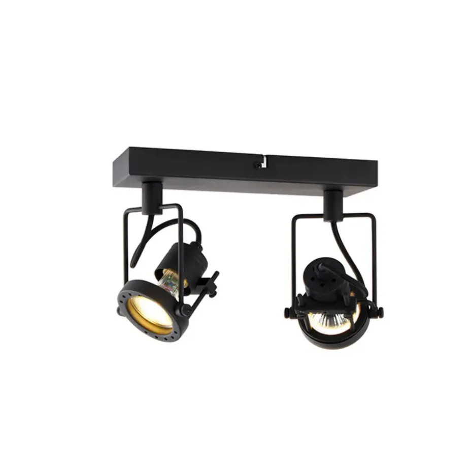 Qazqa opbouwspots suplux zwart gu10