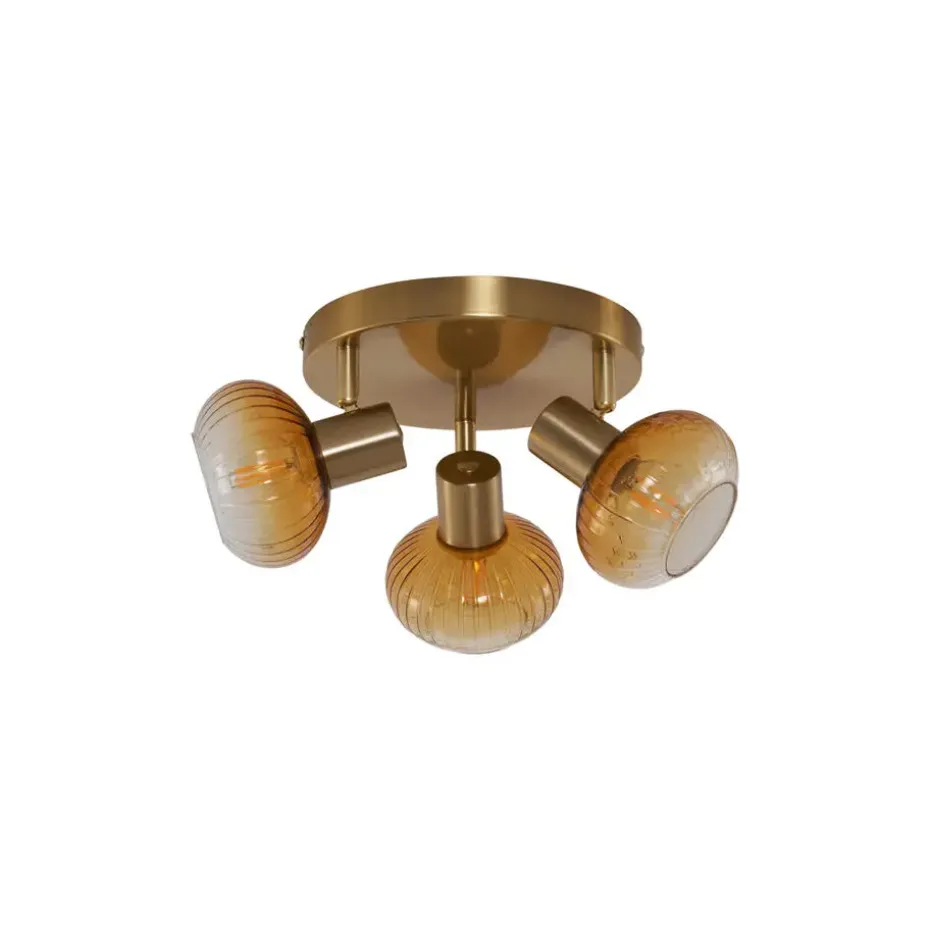 Qazqa opbouwspots teddy goudkleurig e14