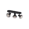 Qazqa opbouwspots teddy zwart e14