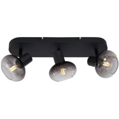Qazqa opbouwspots teddy zwart e14
