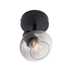 Qazqa opbouwspots teddy zwart e14