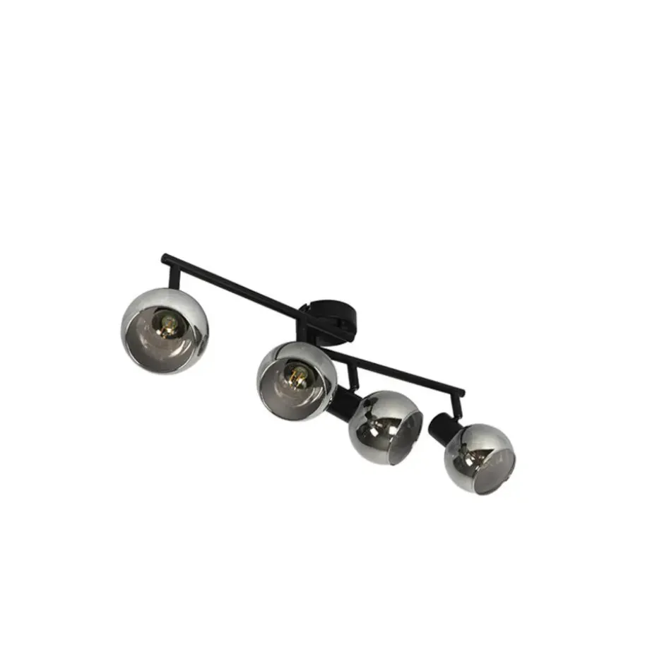 Qazqa opbouwspots vidro zwart e14