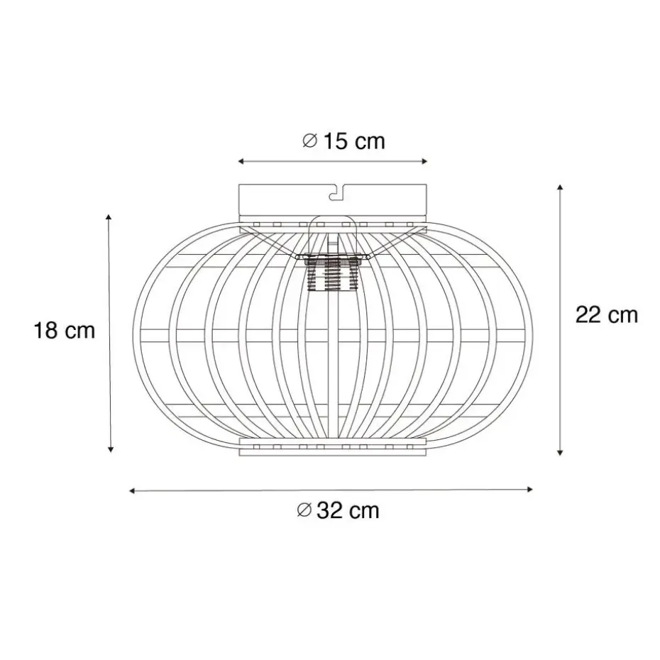 Qazqa plafondlampen amira crème e27