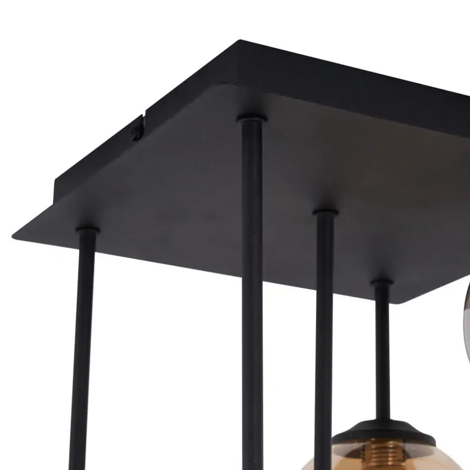 Qazqa plafondlampen athens zwart g9