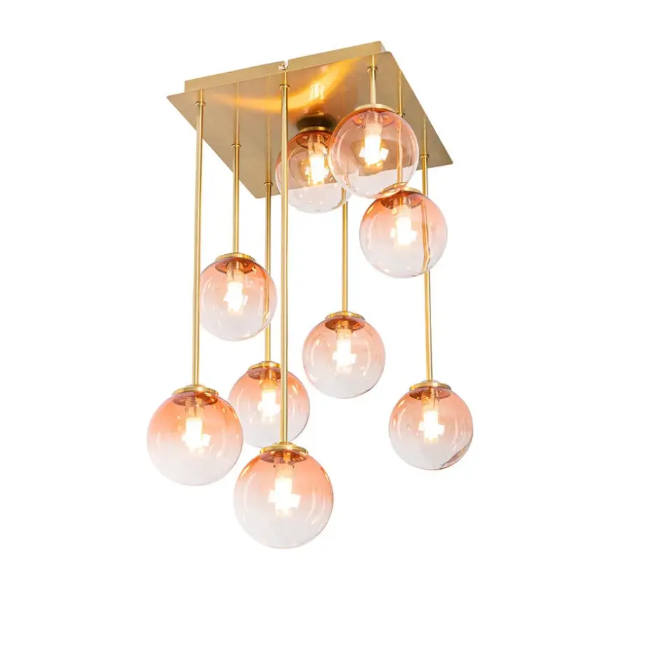 Qazqa plafondlampen athens roze g9