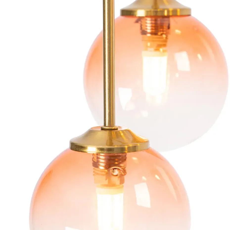 Qazqa plafondlampen athens roze g9