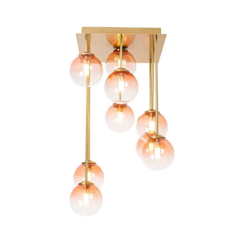 Qazqa plafondlampen athens roze g9
