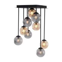 Qazqa plafondlampen athens zwart g9