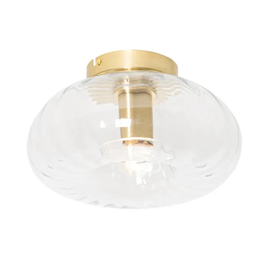 Qazqa plafondlampen ayesha goudkleurig e27