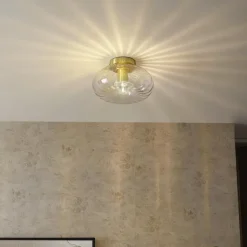 Qazqa plafondlampen ayesha goudkleurig e27