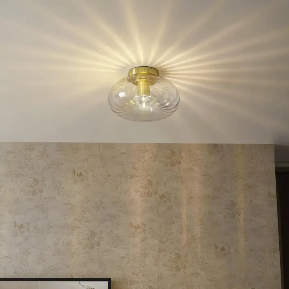 Qazqa plafondlampen ayesha goudkleurig e27