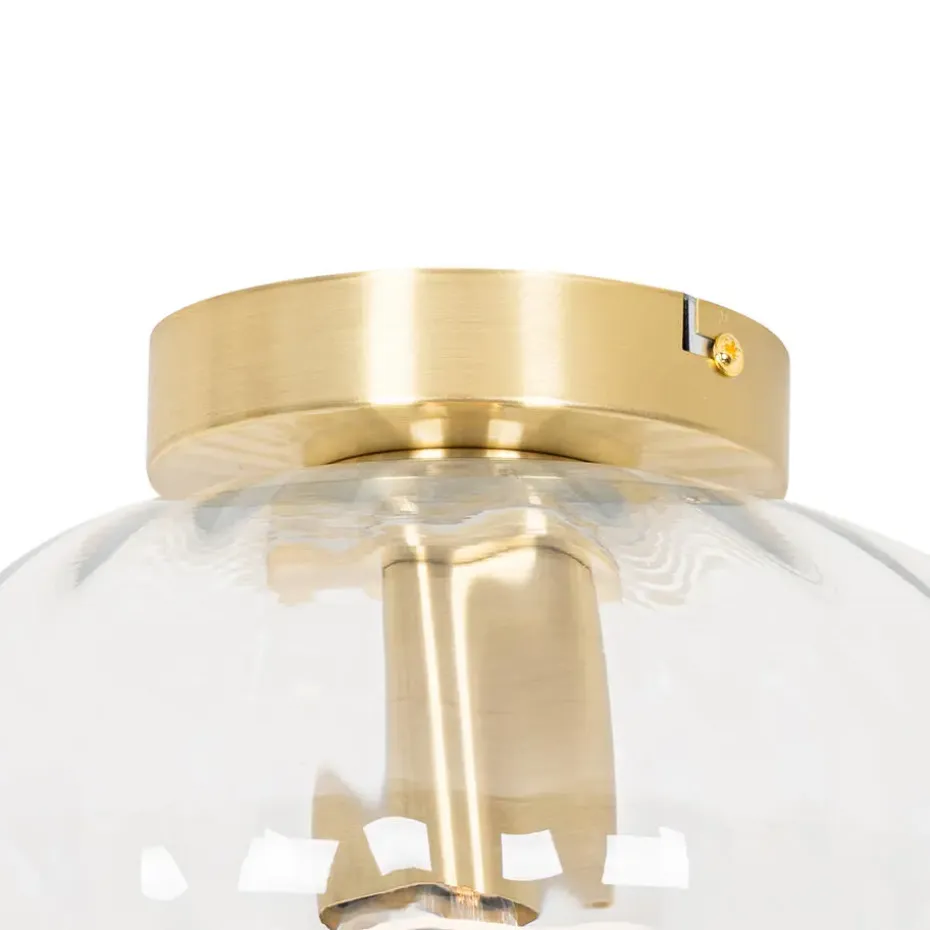 Qazqa plafondlampen ayesha goudkleurig e27