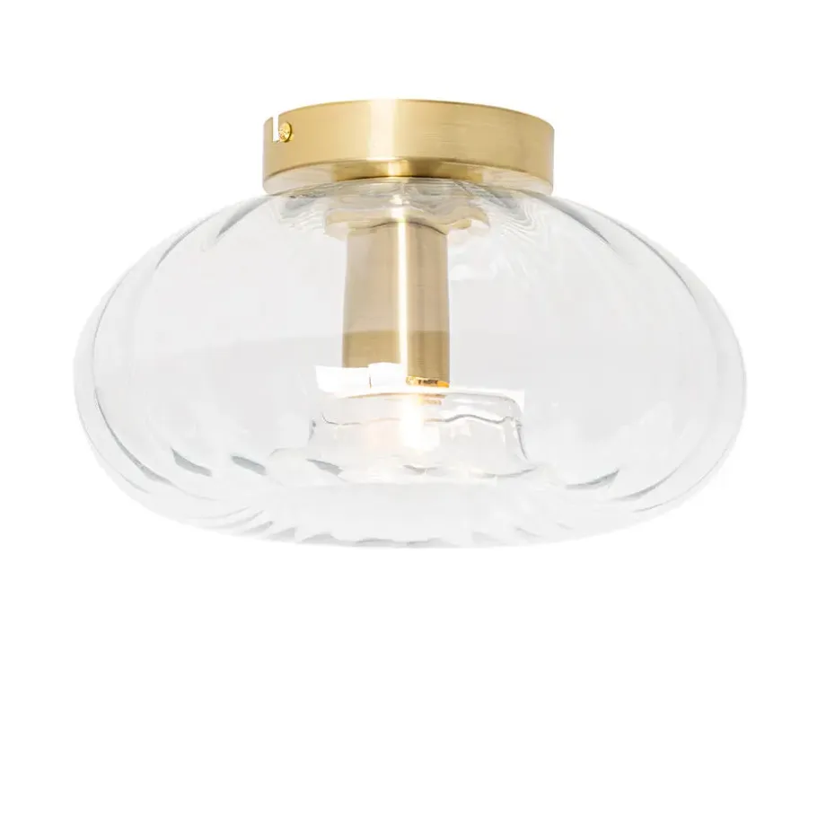 Qazqa plafondlampen ayesha goudkleurig e27