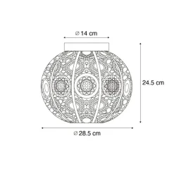 Qazqa plafondlampen baloo groen e27