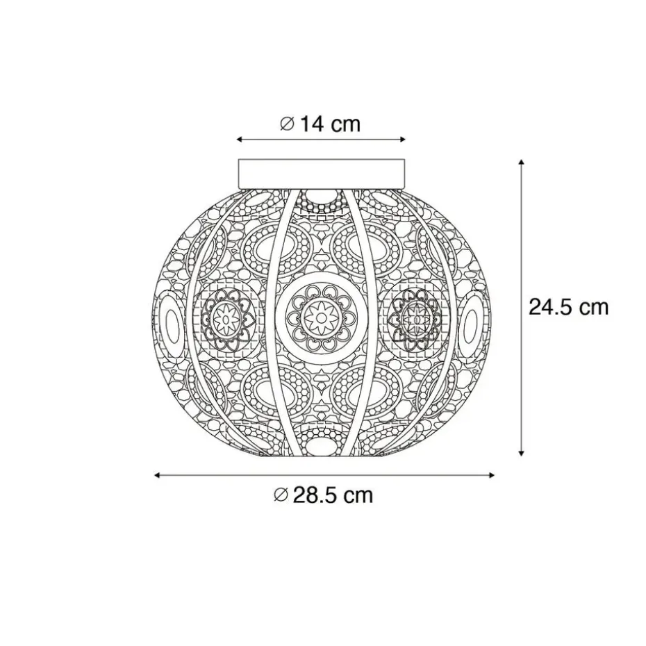 Qazqa plafondlampen baloo groen e27