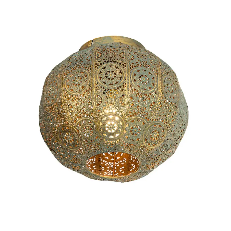 Qazqa plafondlampen baloo groen e27