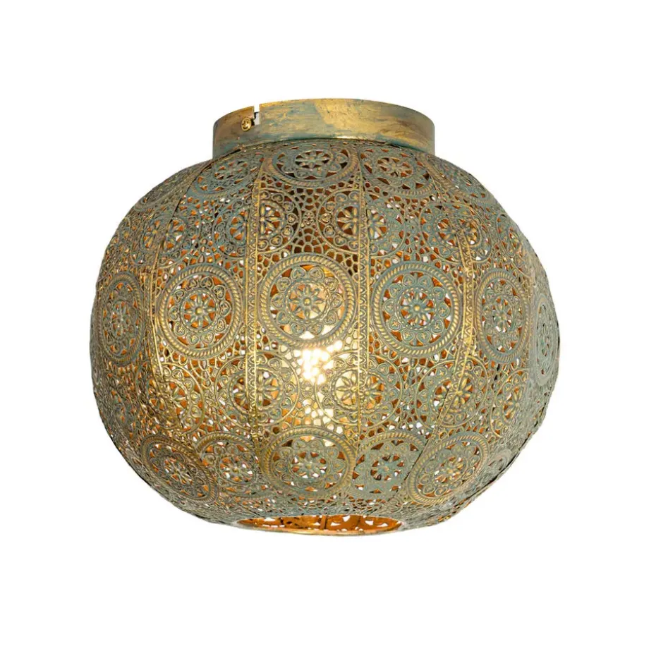 Qazqa plafondlampen baloo groen e27