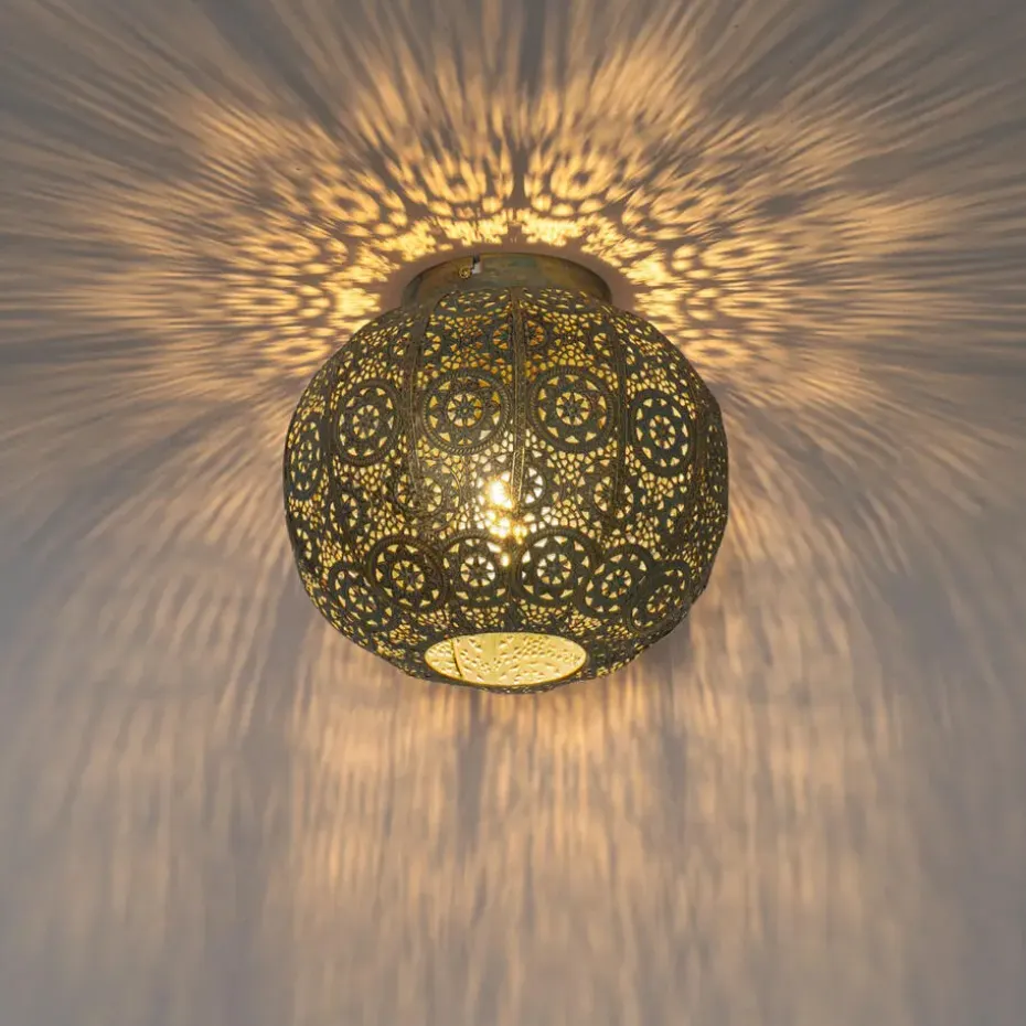 Qazqa plafondlampen baloo groen e27